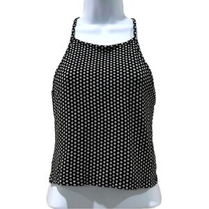 Brandy Melville Squared Neck Black/White Cropped Camisole | OS